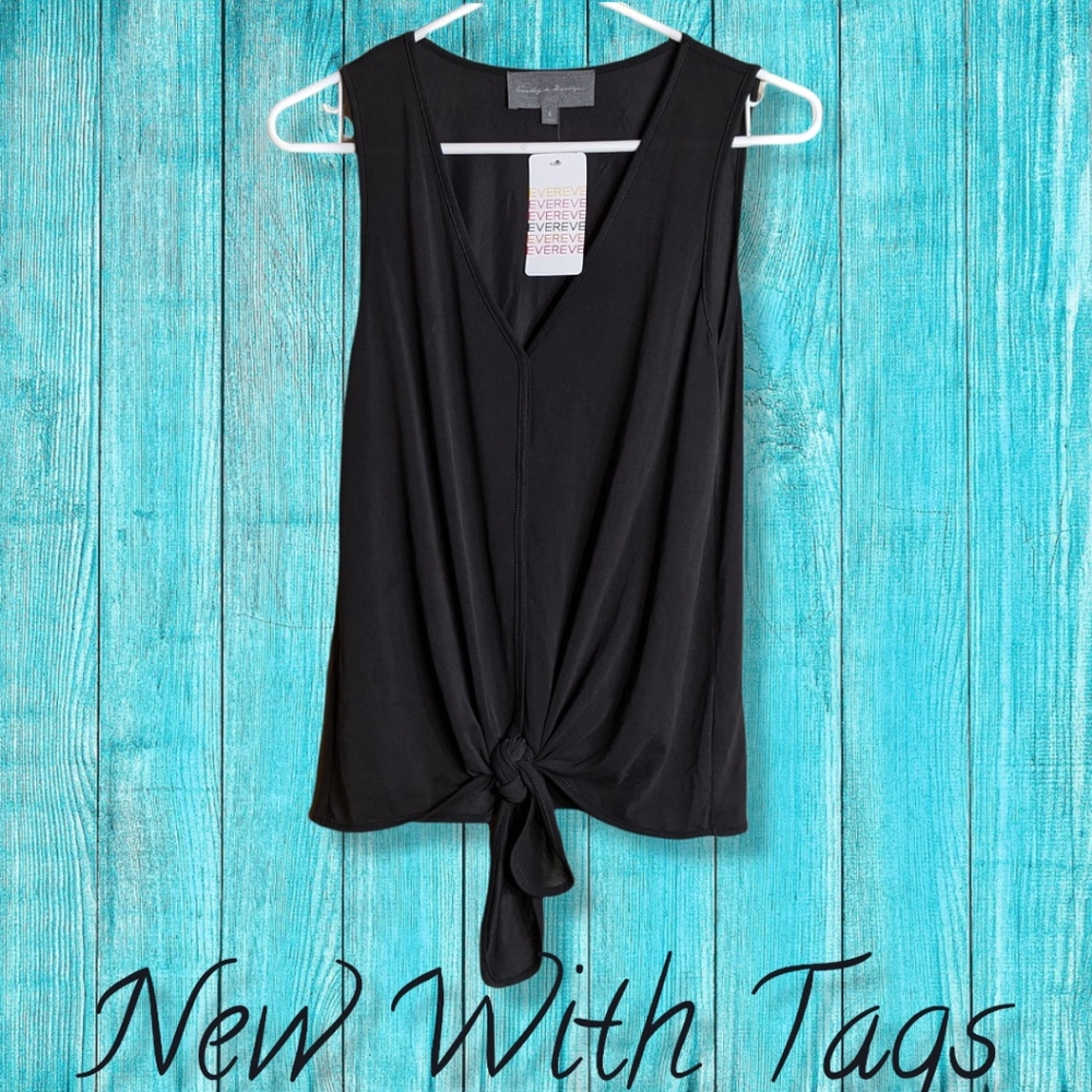 Sunday In Brooklyn Evereve Black Tie Front Tank